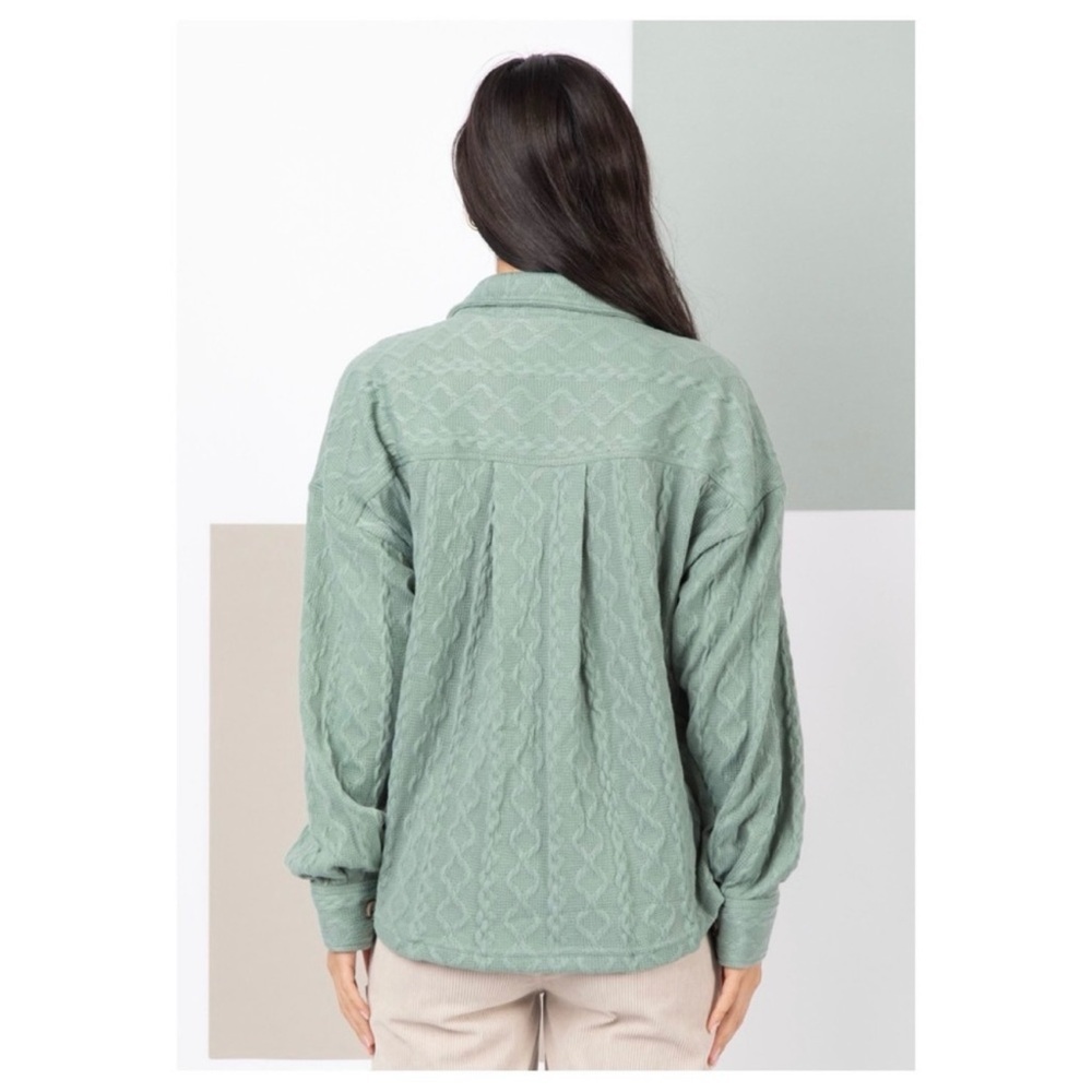 New In Women’s Cable Knit Shacket - Picture 3 of 6